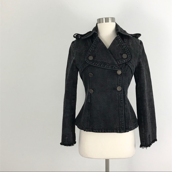 Valentino Jackets & Blazers - Valentino Roma Padded Denim Jean Jacket 4 Black